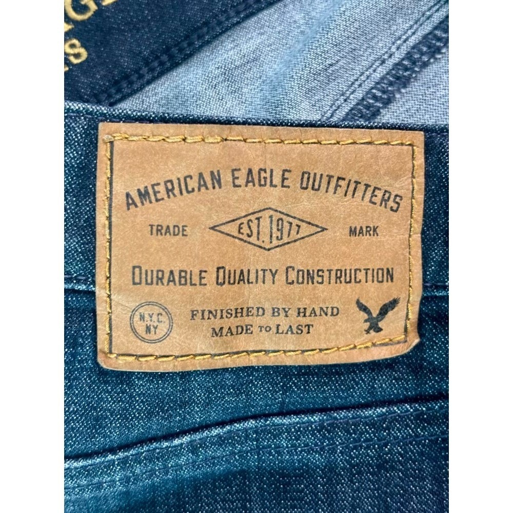 American Eagle Slim Jeans Mens 33x30 Dark Wash Extreme Flex Denim Hipster Casual - Picture 6 of 11